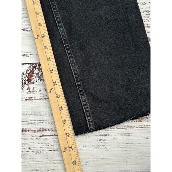 RE/DONE Womens 70s Stove Pipe Straight Leg Jeans Raw Hem Denim Black Size 29 NWT - Picture 12 of 12